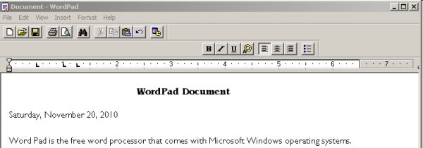 WordPad image