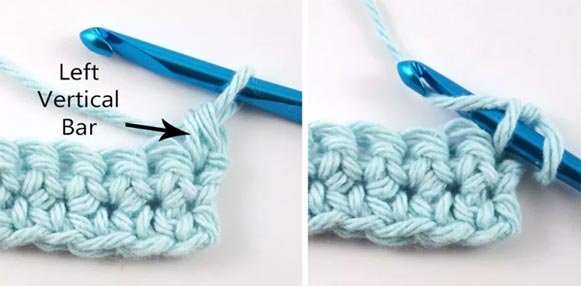 Chainless DC Turning Stitch