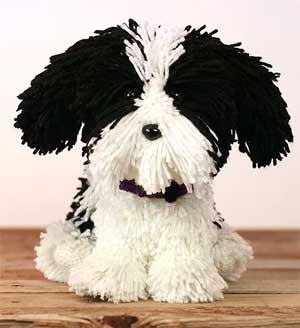 Sitting Fluffy Puppy Dog