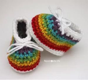 Clover Rainbow Booties