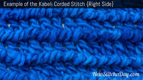 Kabeli Corded Stitch
