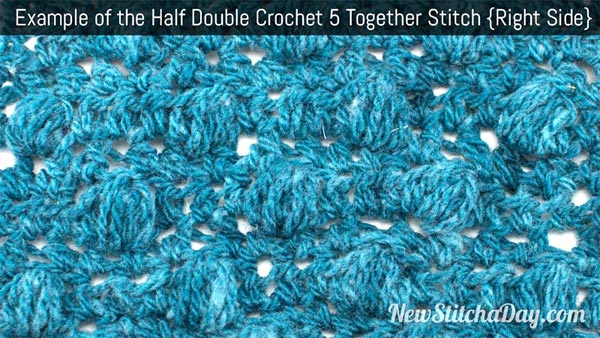 Half Double Crochet 5 Together