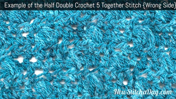 Half Double Crochet 5 Together