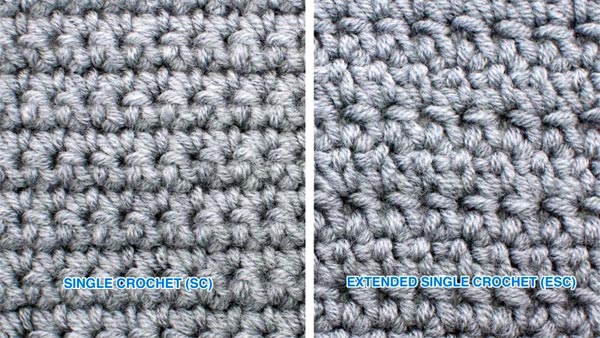 Extended Single Crochet (ESC)